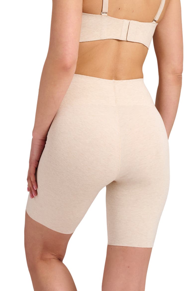 Organic Cotton No-Show Shaping Short, Alternate, color, Oatmeal