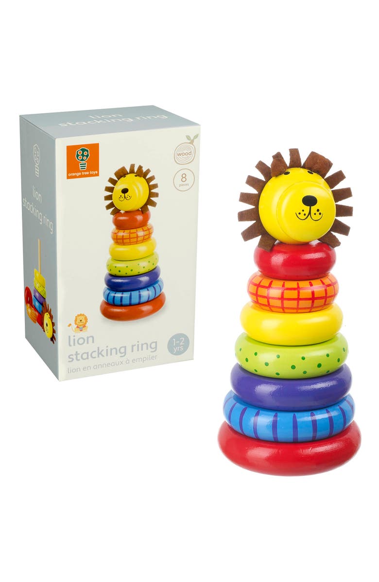 ORANGE TREE TOYS Stacking Ring Lion, Alternate, color, Multicolored
