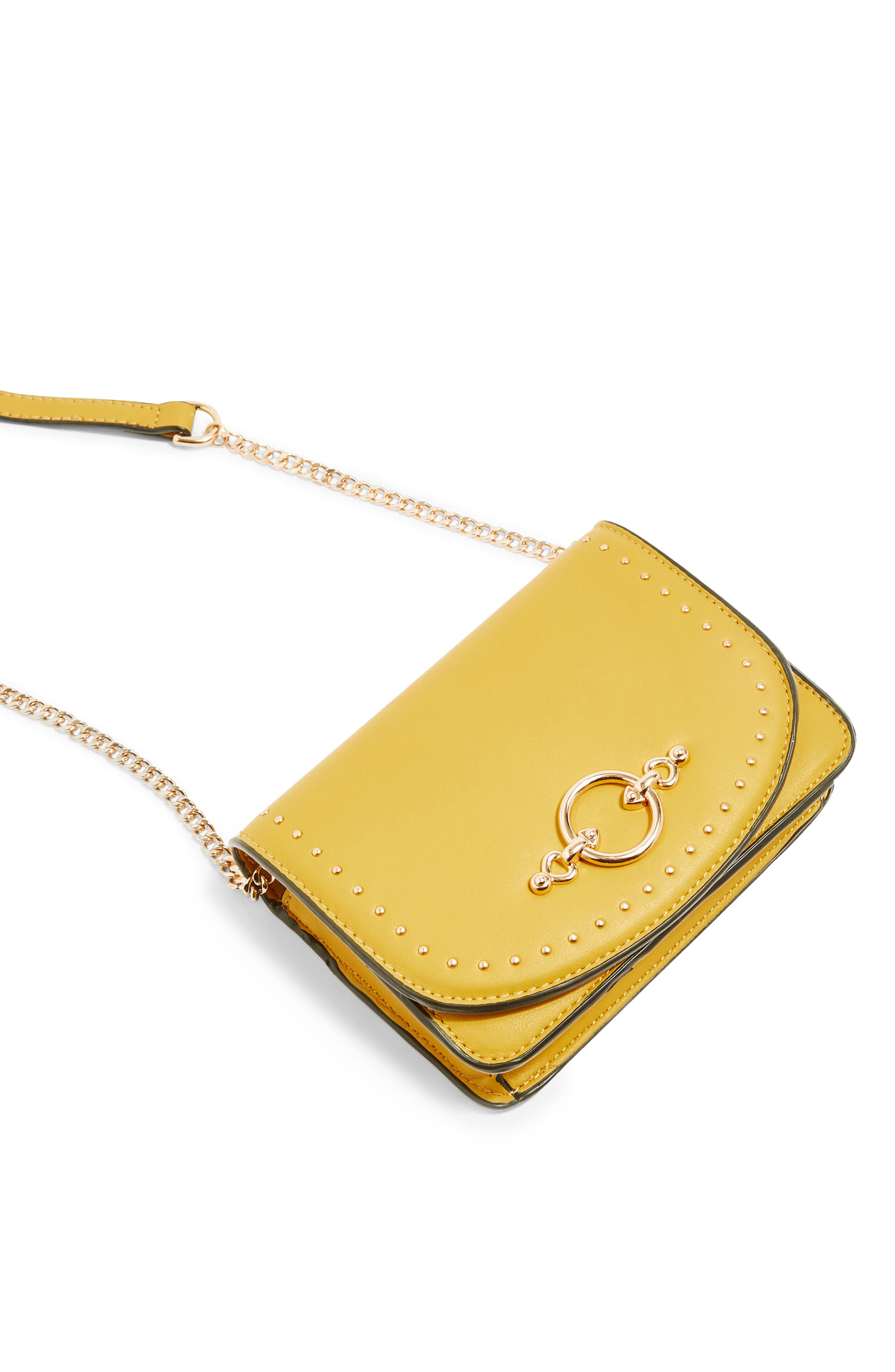 Osen Stud Circle Crossbody Bag, Alternate, color, YELLOW