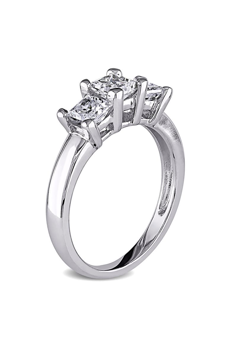 Diamond Princess 3-Stone Ring 14k, Alternate, color, 14k White Gold