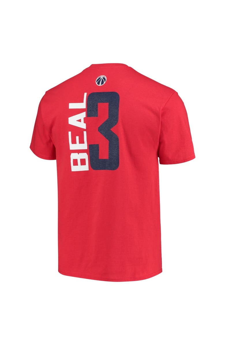 MAJESTIC Men's Majestic Bradley Beal Red Washington Wizards Vertical Name & Number T-Shirt, Alternate, color, 
