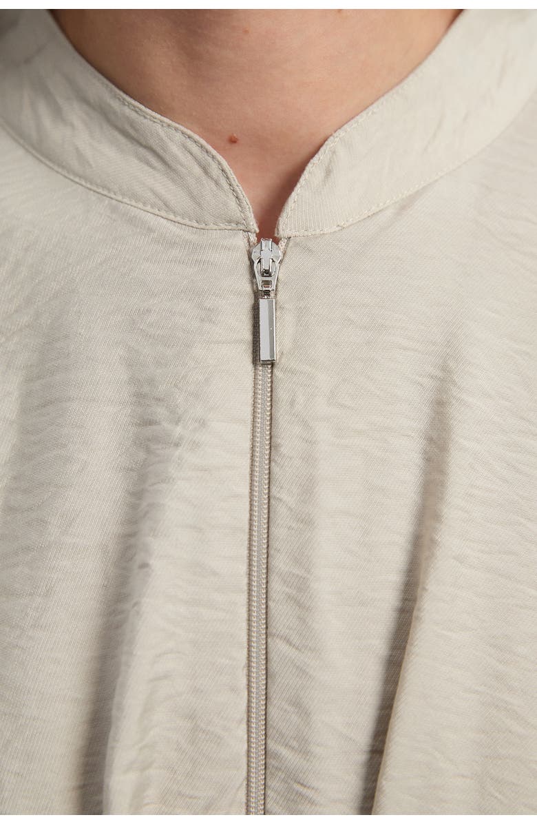 Karen Millen Pleated Detail Woven Jacket, Alternate, color, Stone