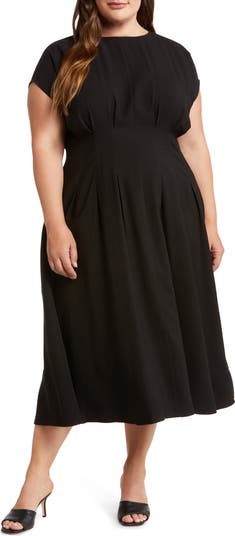 Nordstrom Pleated Waist A Line Dress Nordstrom