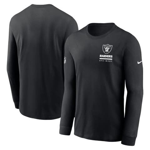 Men's Nike Black Las Vegas Raiders Sideline Performance Long Sleeve T-Shirt