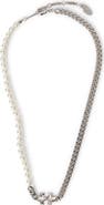 OFF WHITE Men's Arrow Pearl Chain Neckalce