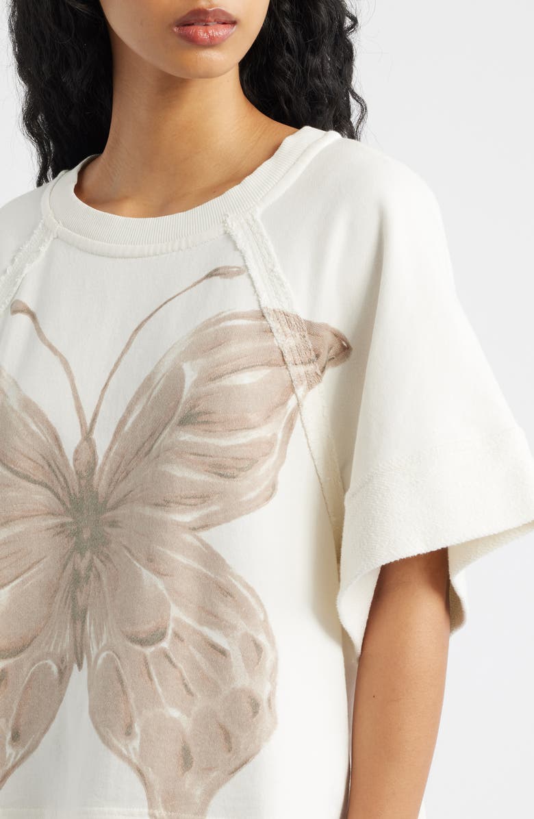 Free People Dahlia Butterfly Graphic Print Top, Alternate, color, Tofu Combo