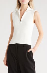 JASON WU Quarter Zip Sweater Vest