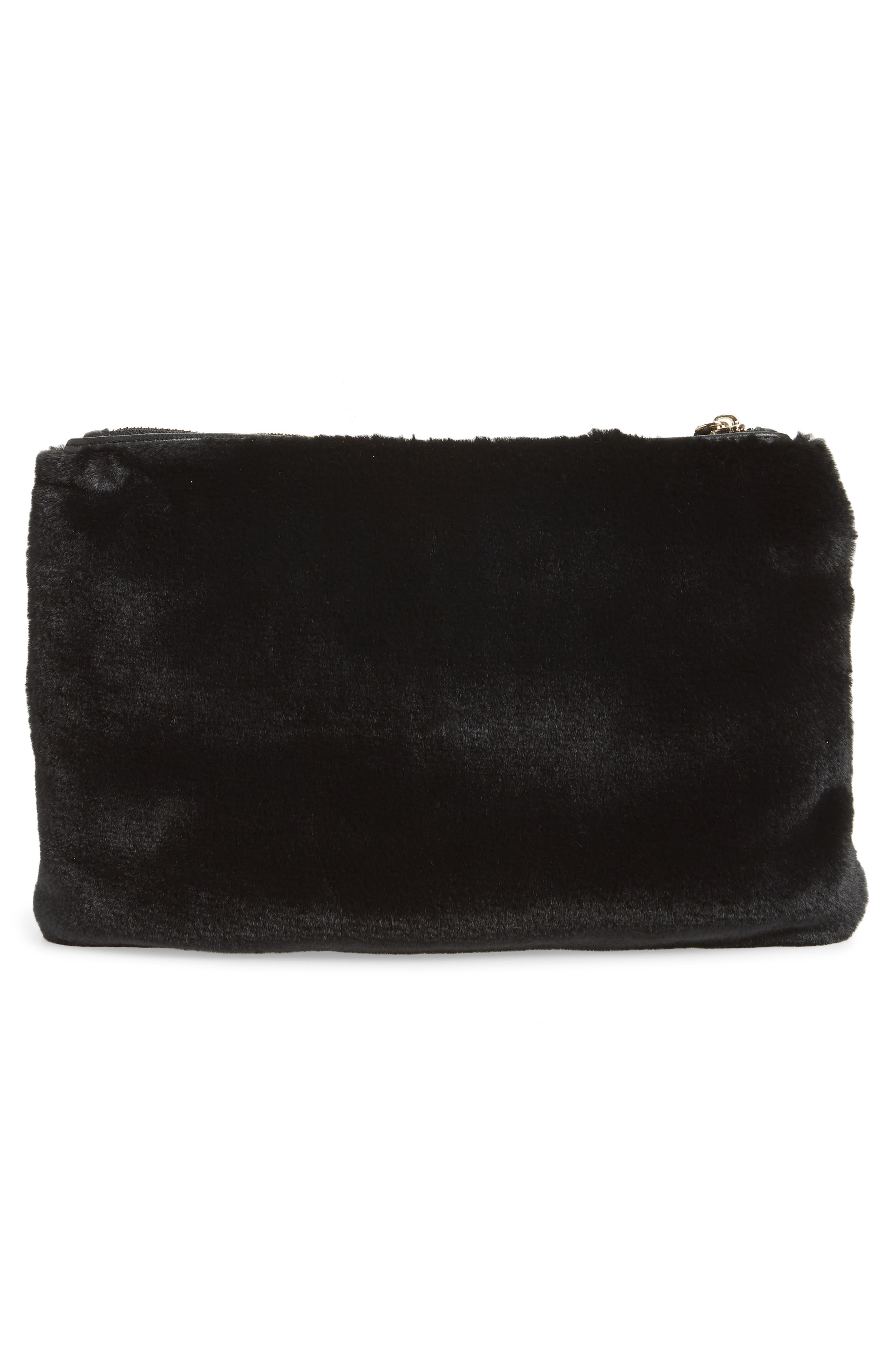 Jules Kae Jen Faux Fur Pouch, Alternate, color, 