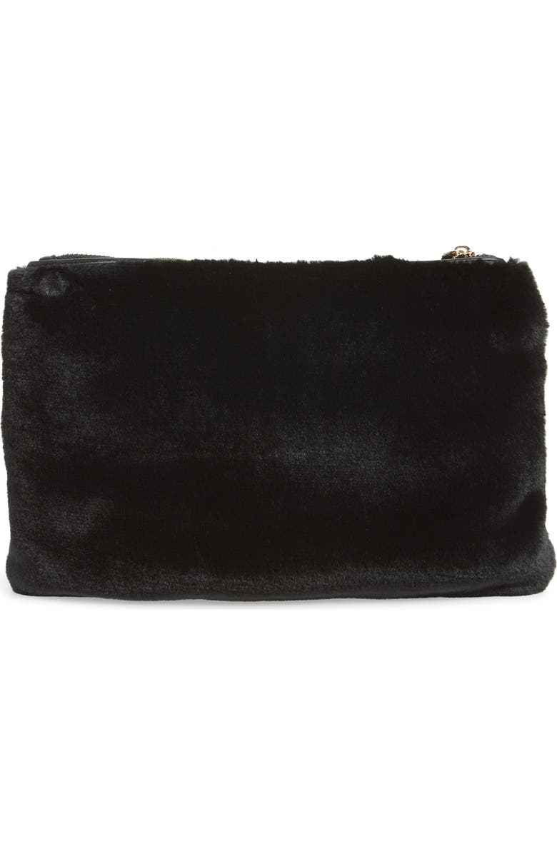 Jules Kae Jen Faux Fur Pouch, Alternate, color,