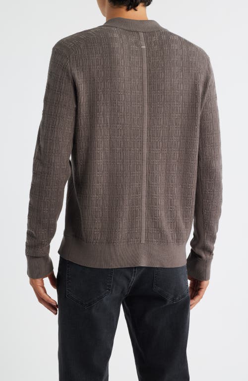 Rag & Bone Harvey Johnny Collar Relaxed Polo In Brown