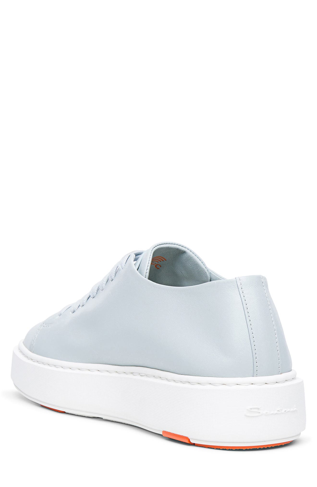 Santoni Fuzz Leather Sneaker, Alternate, color, 