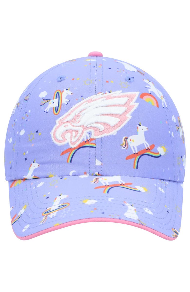 '47 Girls Preschool '47 Purple Philadelphia Eagles Unicorn Clean Up Adjustable Hat, Alternate, color, Purple