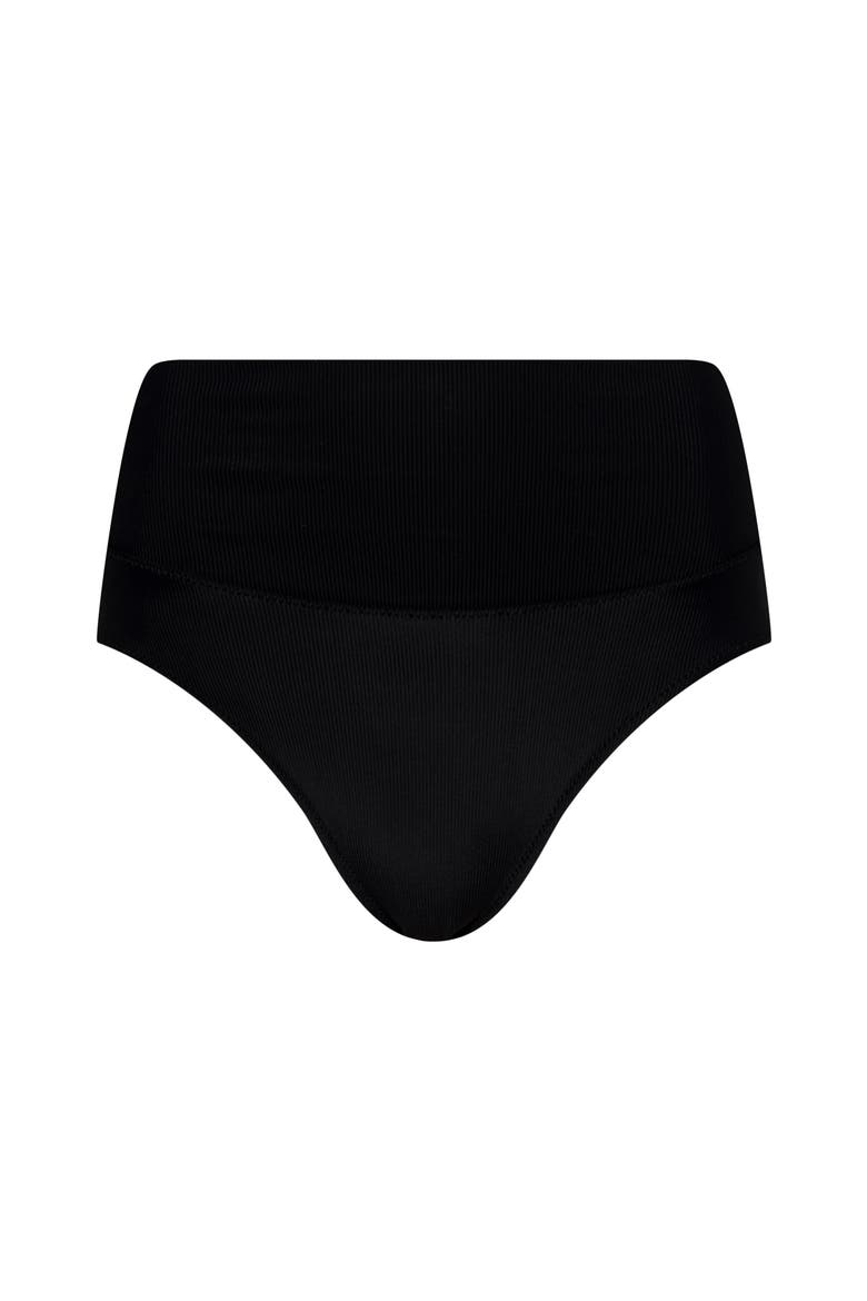High Waisted Bikini Bottom, Alternate, color, Black