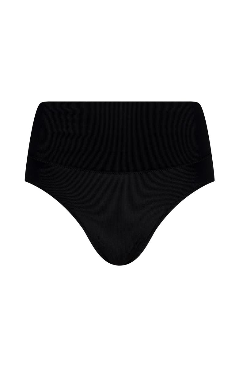 Pepper High Waisted Bikini Bottom, Alternate, color, Black