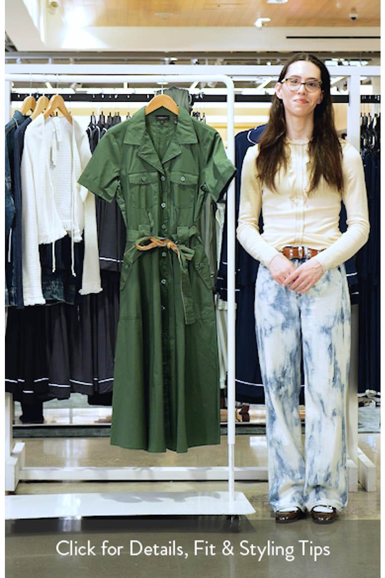 Short Sleeve Stretch Cotton Shirtdress video