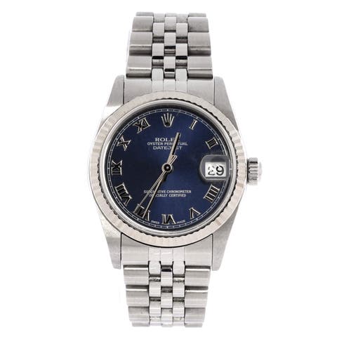 Oyster Perpetual Datejust Automatic Watch Stainless Steel and White Gold 31