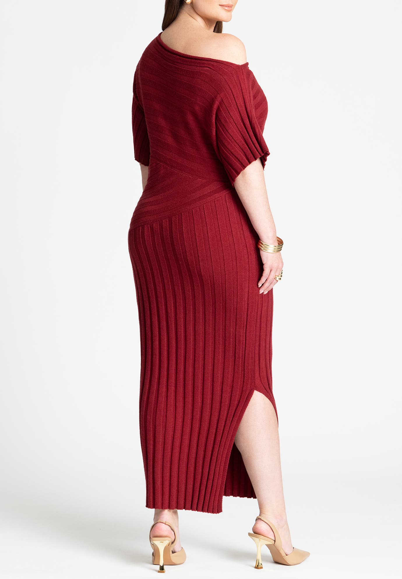 Mixed Directional Rib Midi Dress - image 2