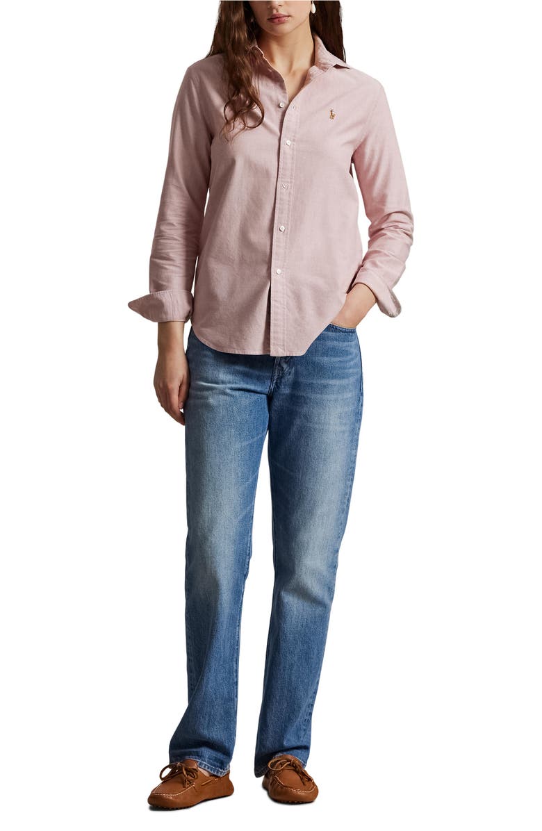 Polo Ralph Lauren Oxford Cotton Button-Up Shirt, Alternate, color, Adirondack Berry