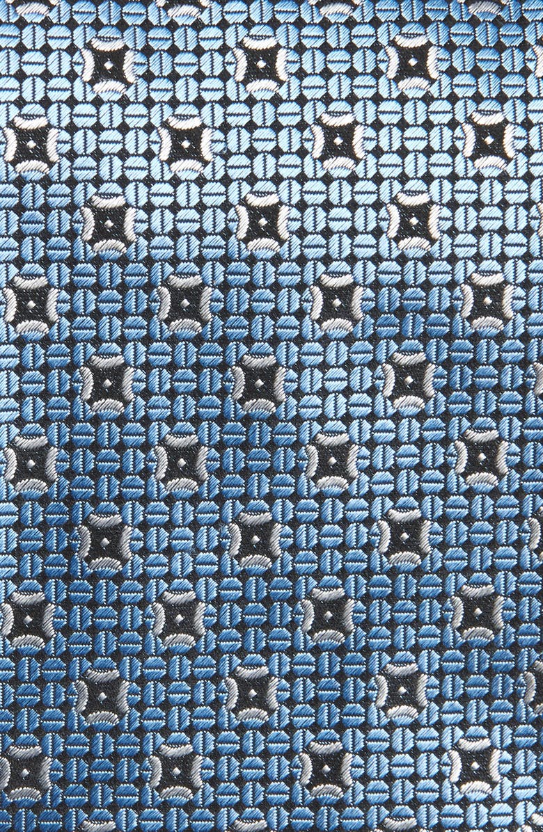 ZEGNA TIES Medallion Mulberry Silk Tie, Alternate, color, Light Blue