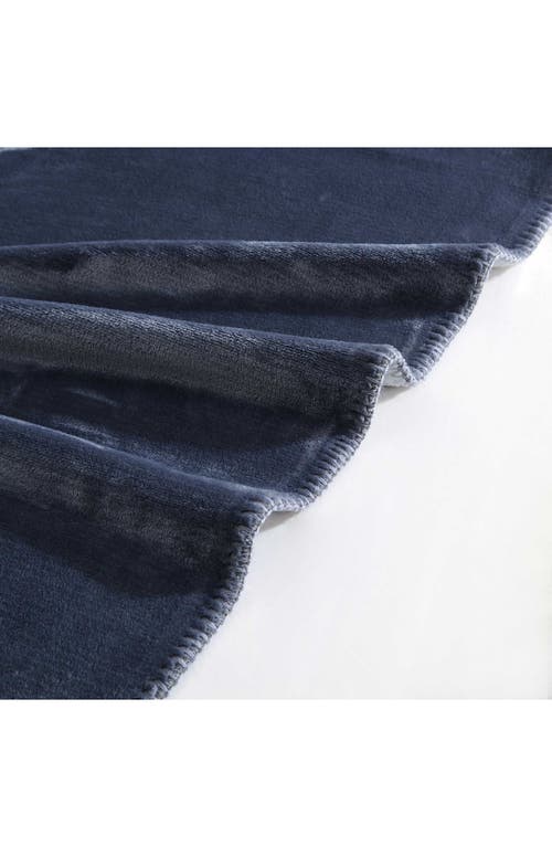 Calvin Klein Home Modern Reversible Throw Blanket In Medium Blue