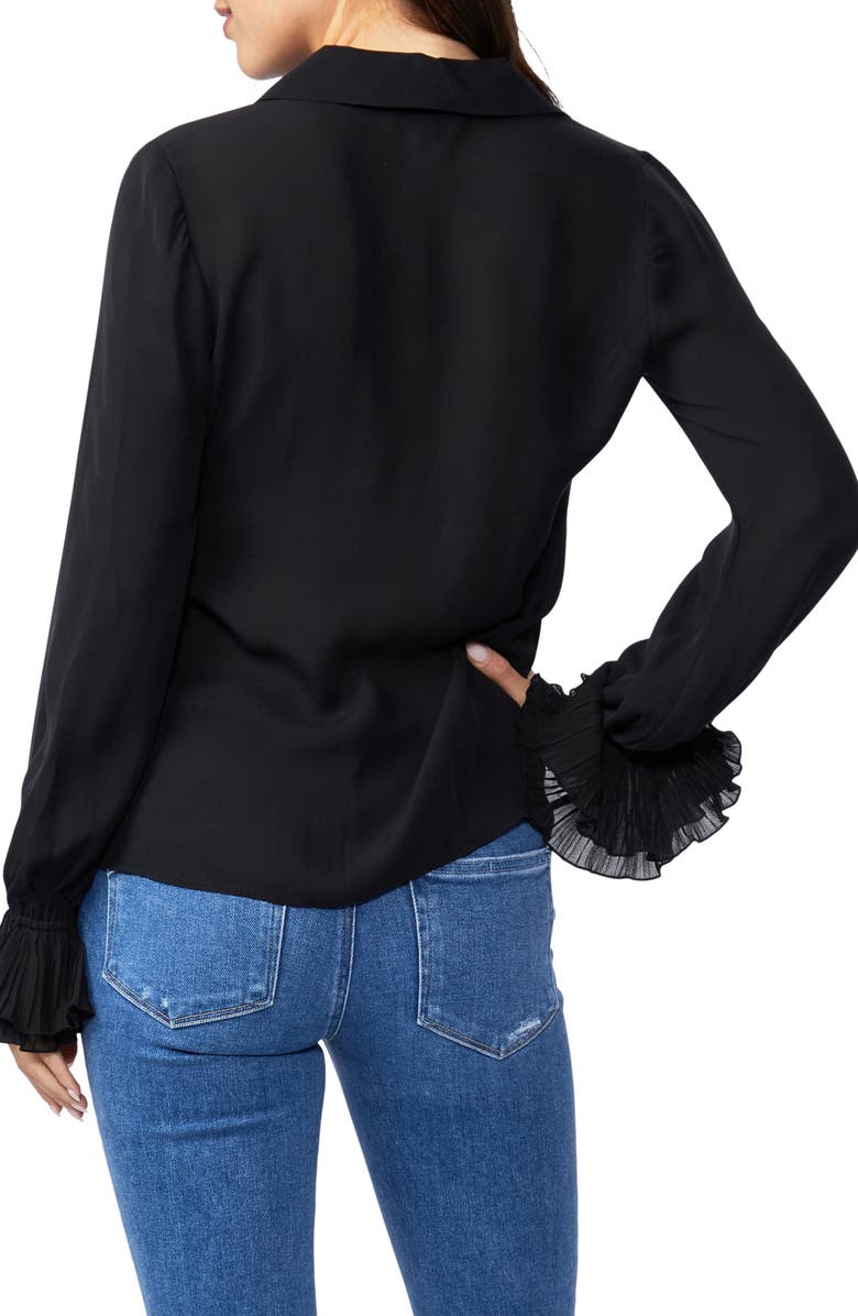 PAIGE Delilah Silk Blouse, Alternate, color, Black