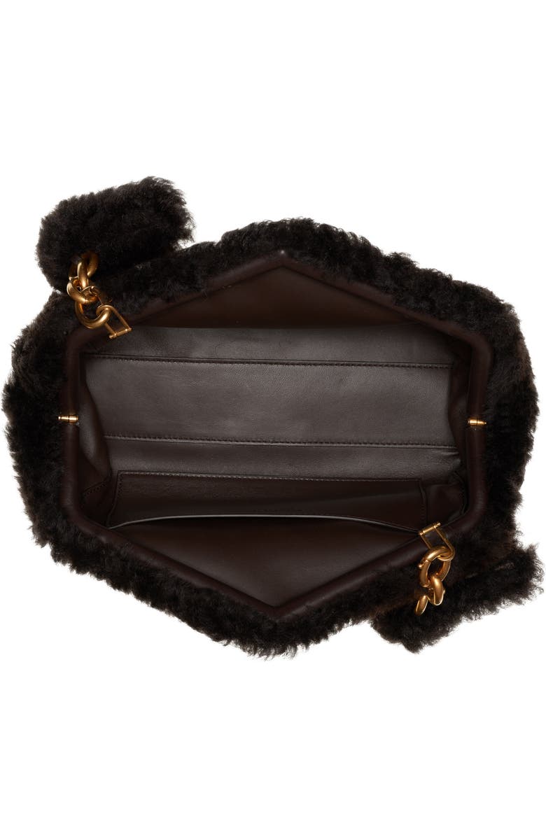 Bottega Veneta Tip Genuine Shearling Frame Shoulder Bag, Alternate, color,