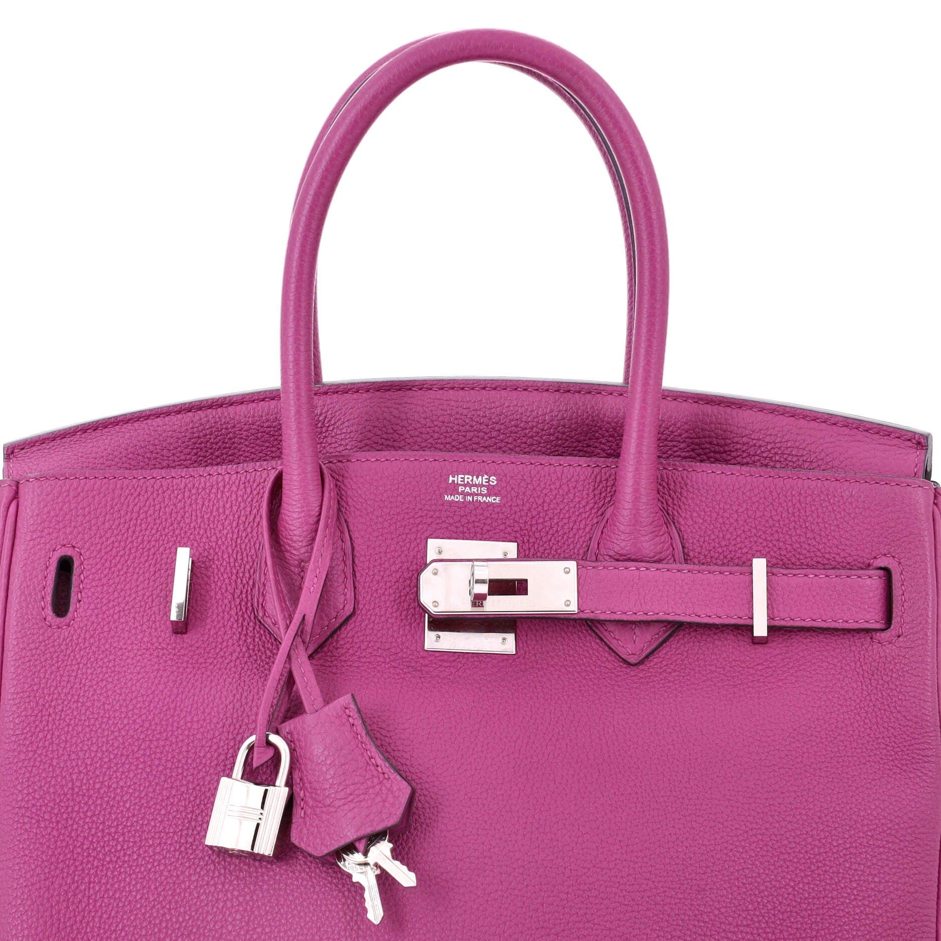 Pre-Owned Hermes Birkin Handbag Pink Togo with Palladium Hardware 30, Alternate, color, 