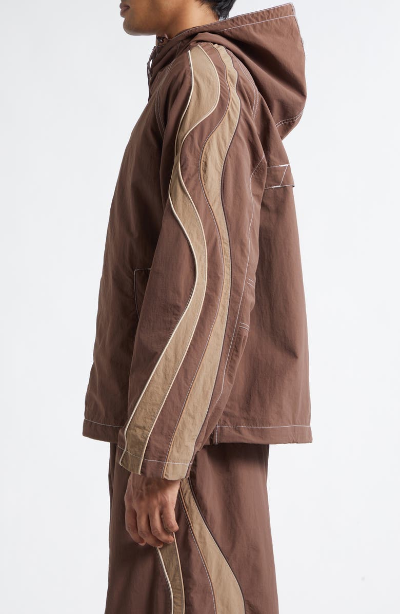 ERL Gender Inclusive UFO Nylon Track Jacket, Alternate, color, Brown