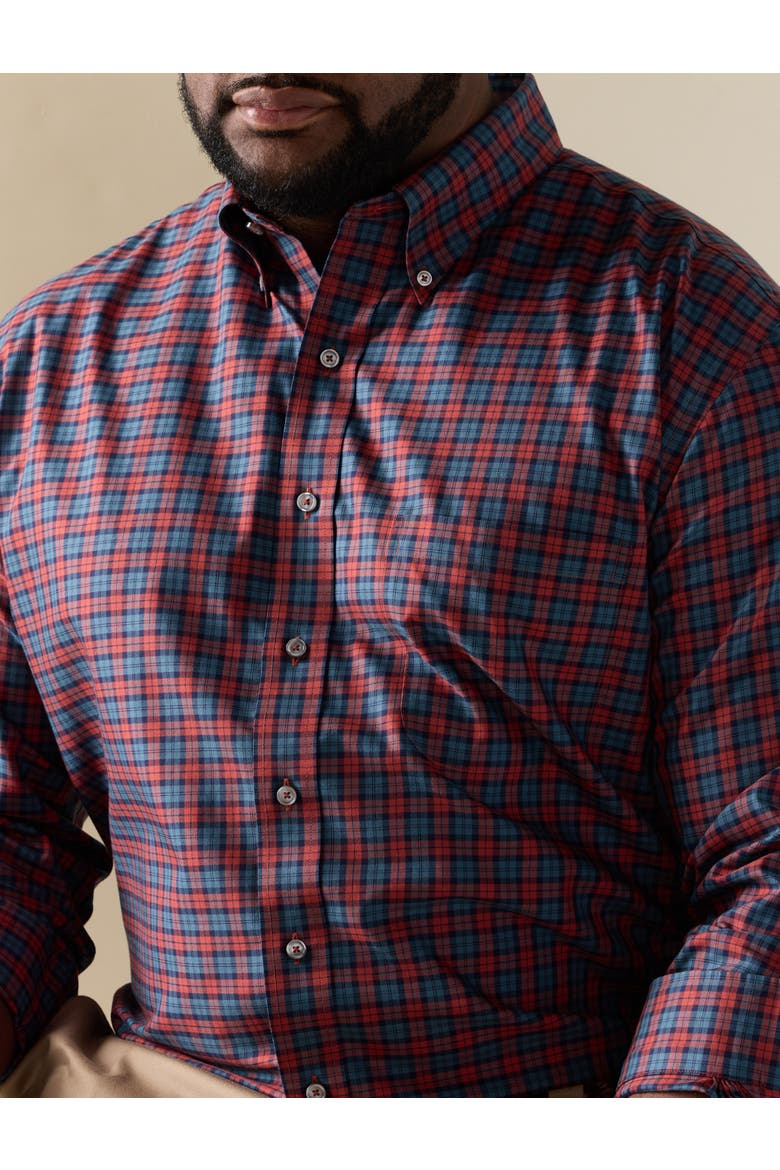 Big & Tall  Non-Iron Fall Patterned Sport Shirt, Alternate, color, BRANDY CHECK