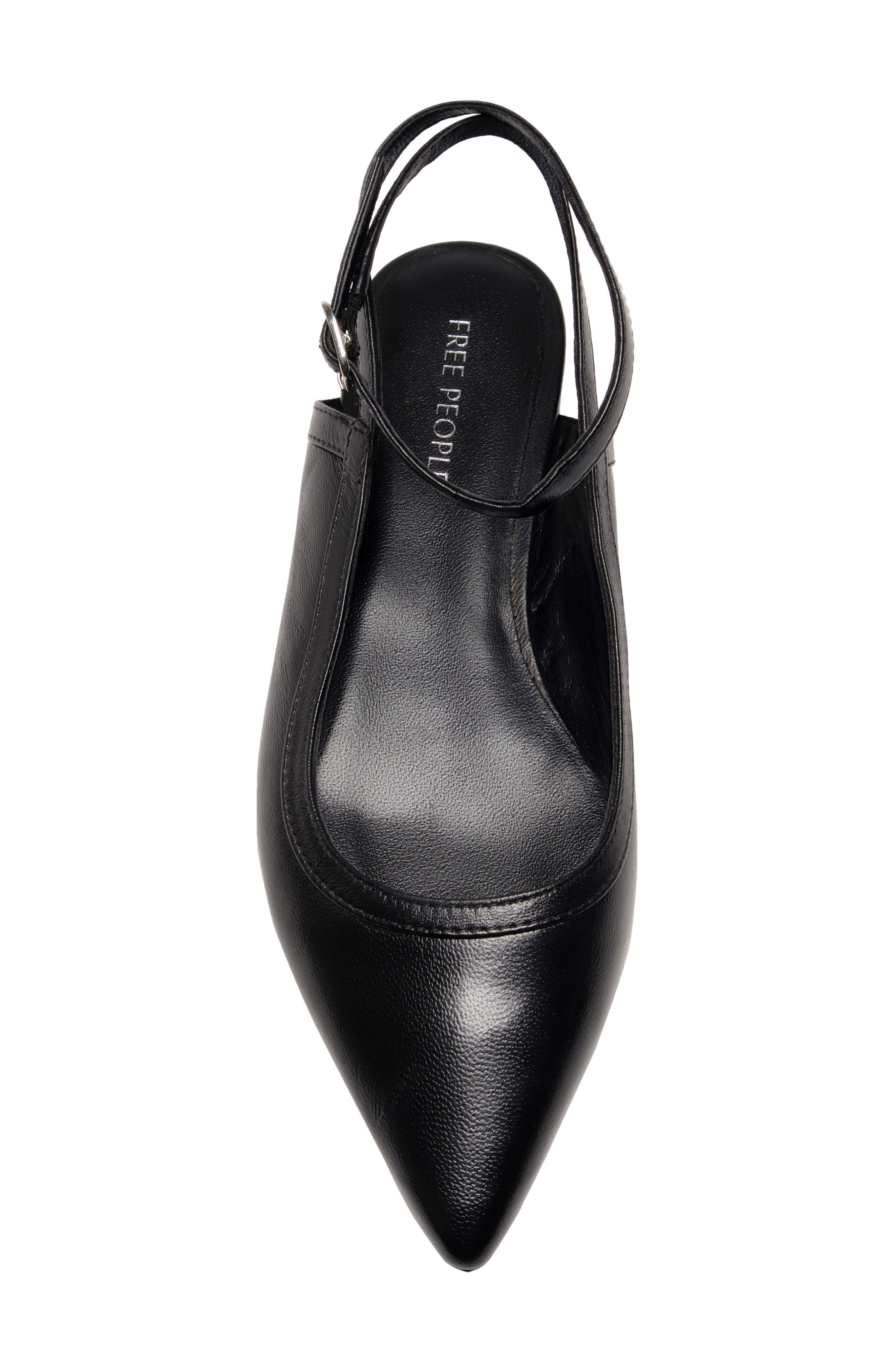 Free People Jules Pointy Toe Ankle Strap Leather Flat, Alternate, color, 