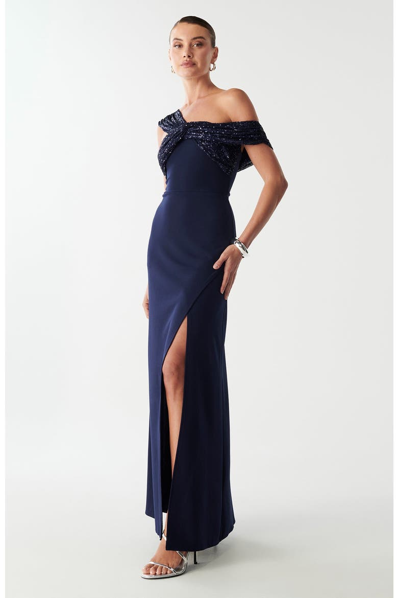 Trisha Maxi Dress, Alternate, color, Navy Blue