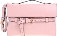 Moschino Tie Me Soft Leather Clutch