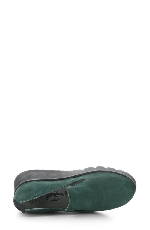 Fly London Pece Wedge Loafer In Green