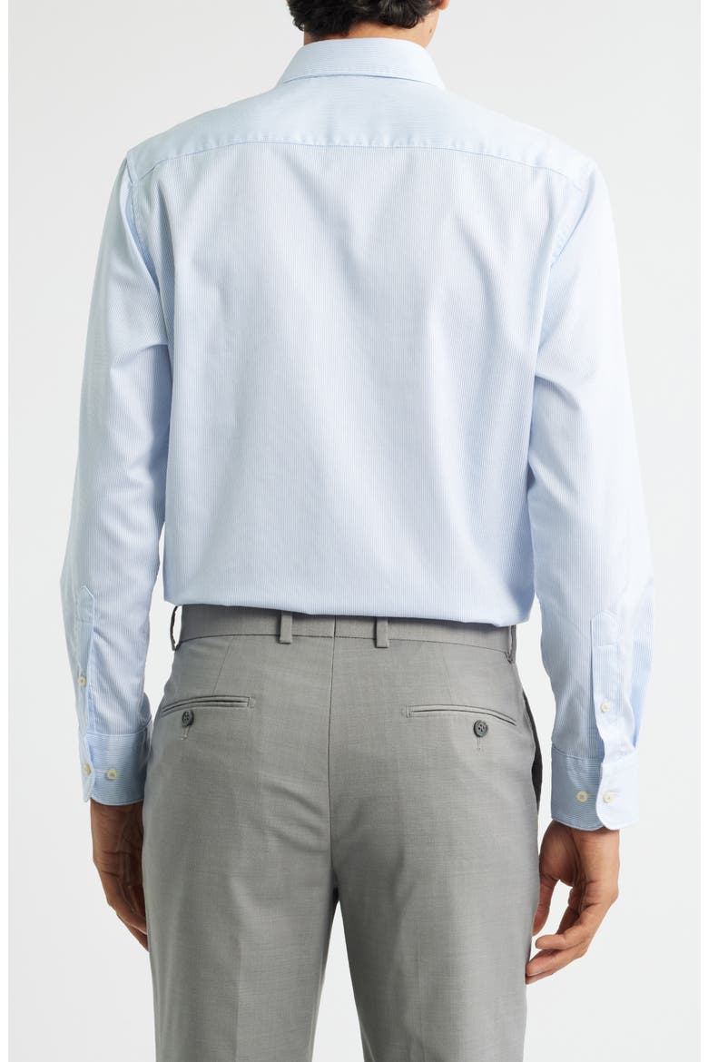 Stripe Non-Iron Cotton Twill Dress Shirt, Alternate, color, SKY