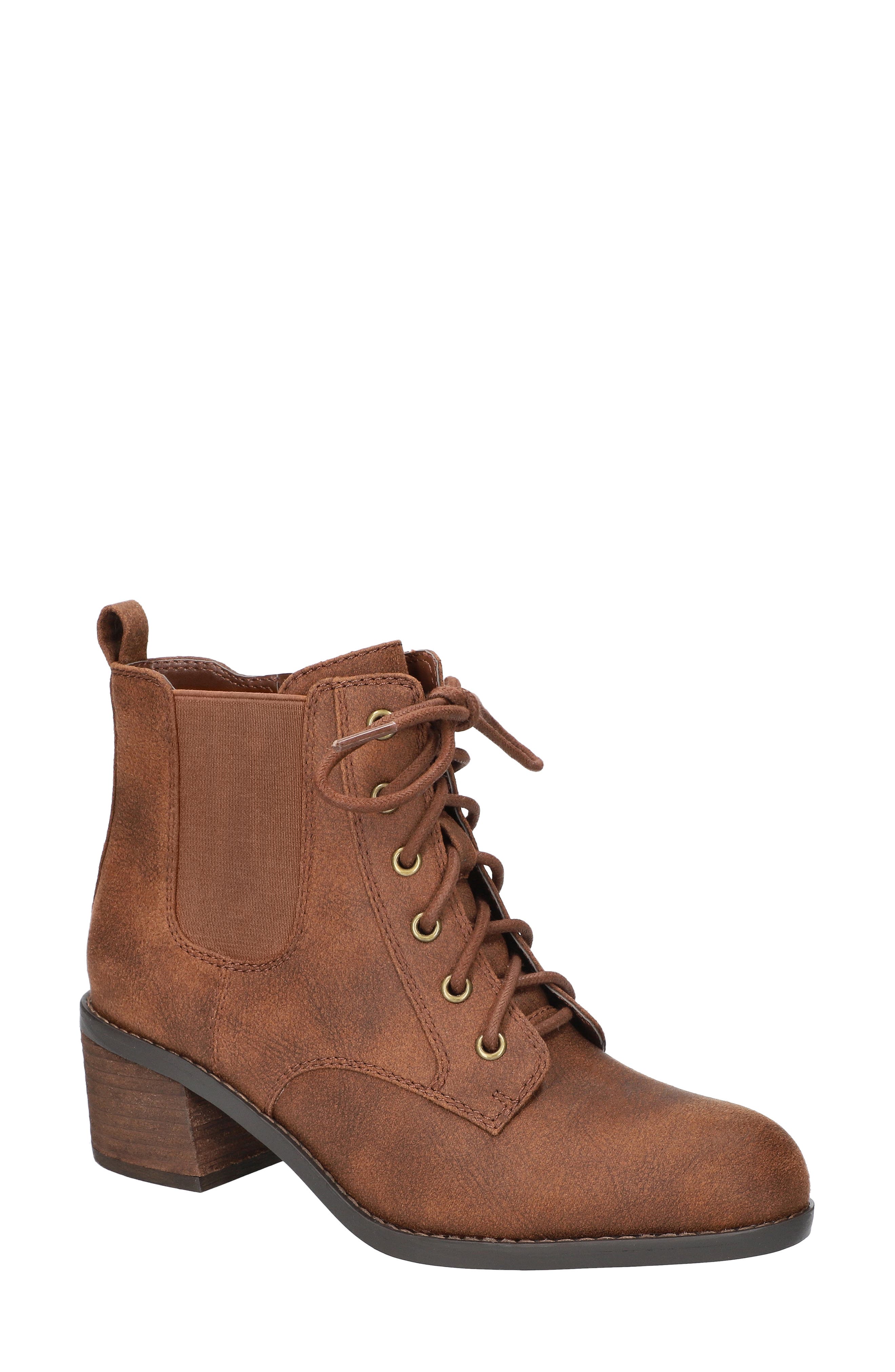 Bella Vita Bismark Lace-Up Bootie, Main, color, Tan