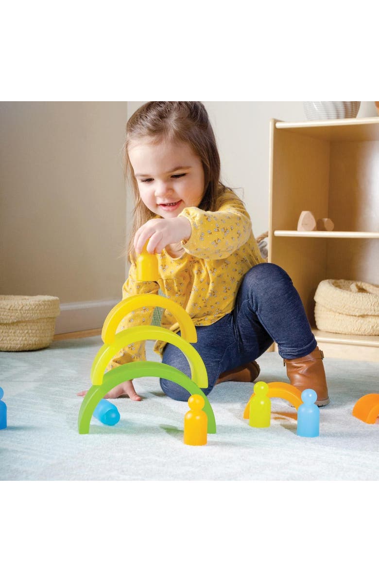 Kaplan Early Learning Company Discovery Stackers - Natural Arch - 5 Pieces, Alternate, color, Natural