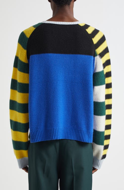 Stockholm Surfboard Club Jari Colorblock Merino Wool Blend Sweater In Pink Multicolor