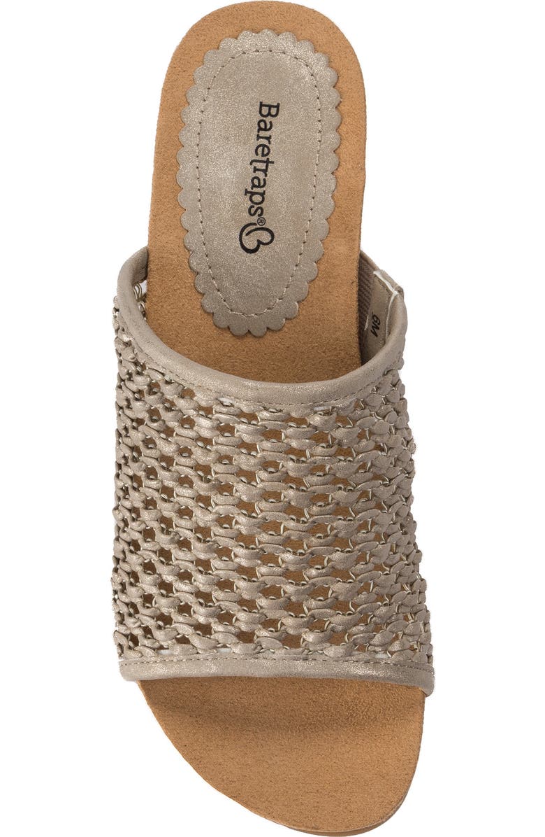 BARETRAPS Flossey Wedge Sandal, Alternate, color, Champagne