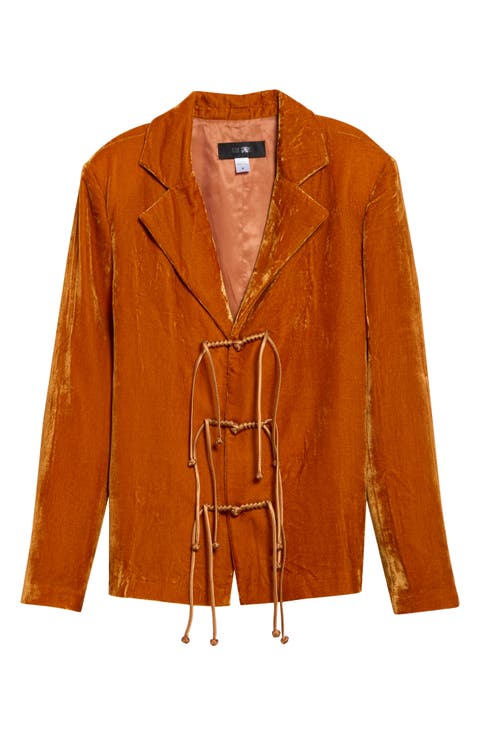 Silvia Oversize Silk Blend Velvet Blazer