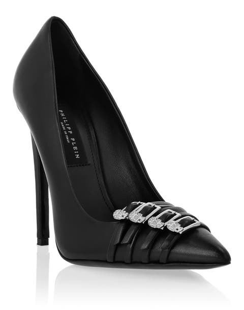 Multi-Strap Nappa Leather Pumps 12 Women