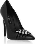 PHILIPP PLEIN Multi-Strap Nappa Leather Pumps 12 Women