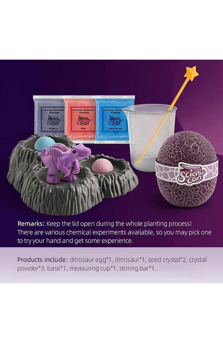 Science Can Crystal Dinosaur Growing Kit, Alternate, color, Multicolored