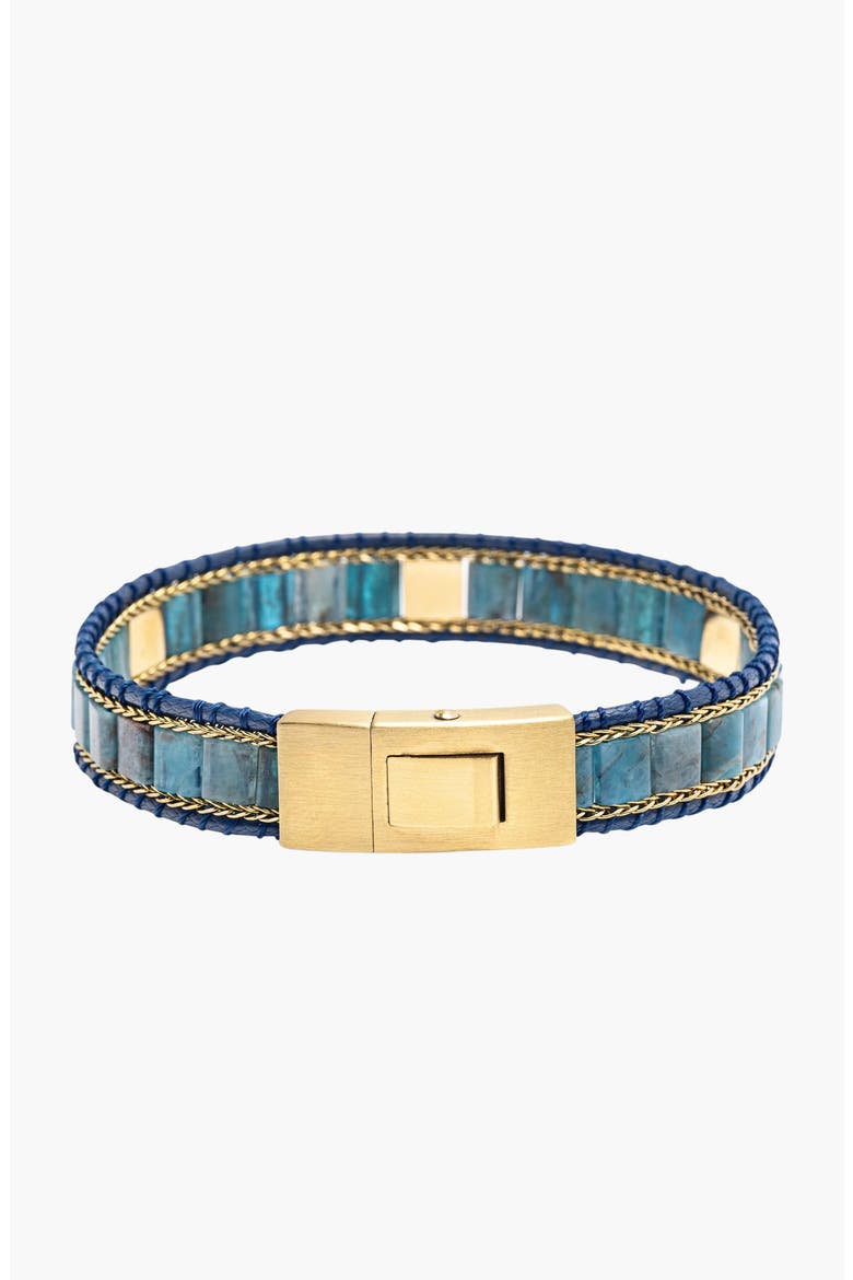 Apatite Stud Bracelet, Alternate, color, Blue Apatite