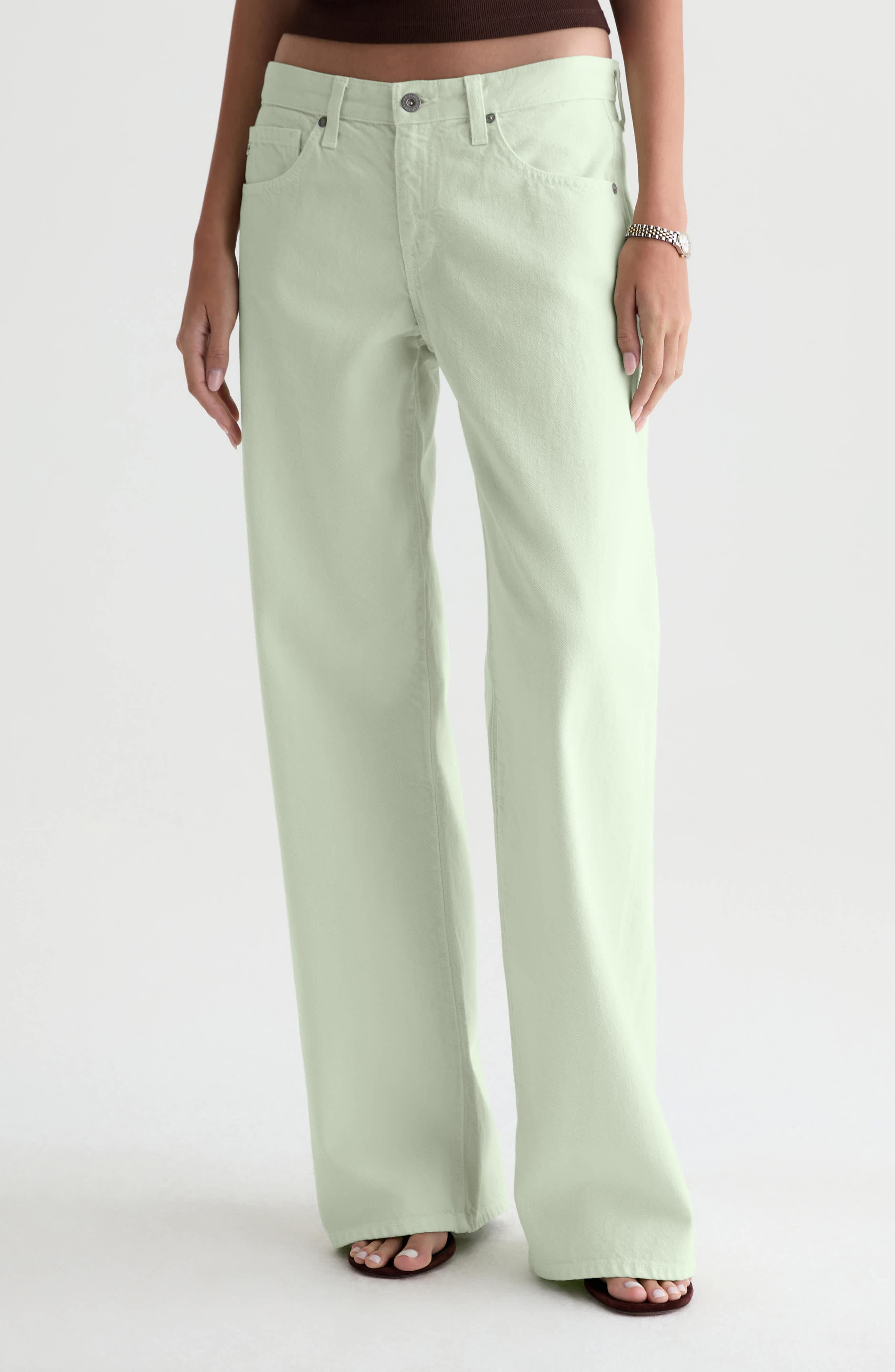 Adria Low Rise Wide Leg Jeans