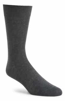 Canali Solid Cotton Dress Socks