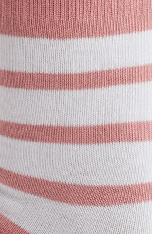 Nordstrom Roll Top Crew Socks In Pink Puff Stripe