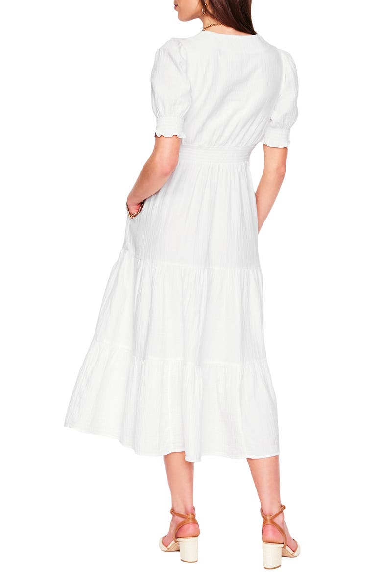 Boden Anna Cotton Gauze Midi Dress, Alternate, color, White