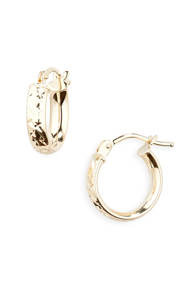 14K Gold Wide Hoop Earrings (Nordstrom Exclusive), Main, color, 14K YELLOW GOLD