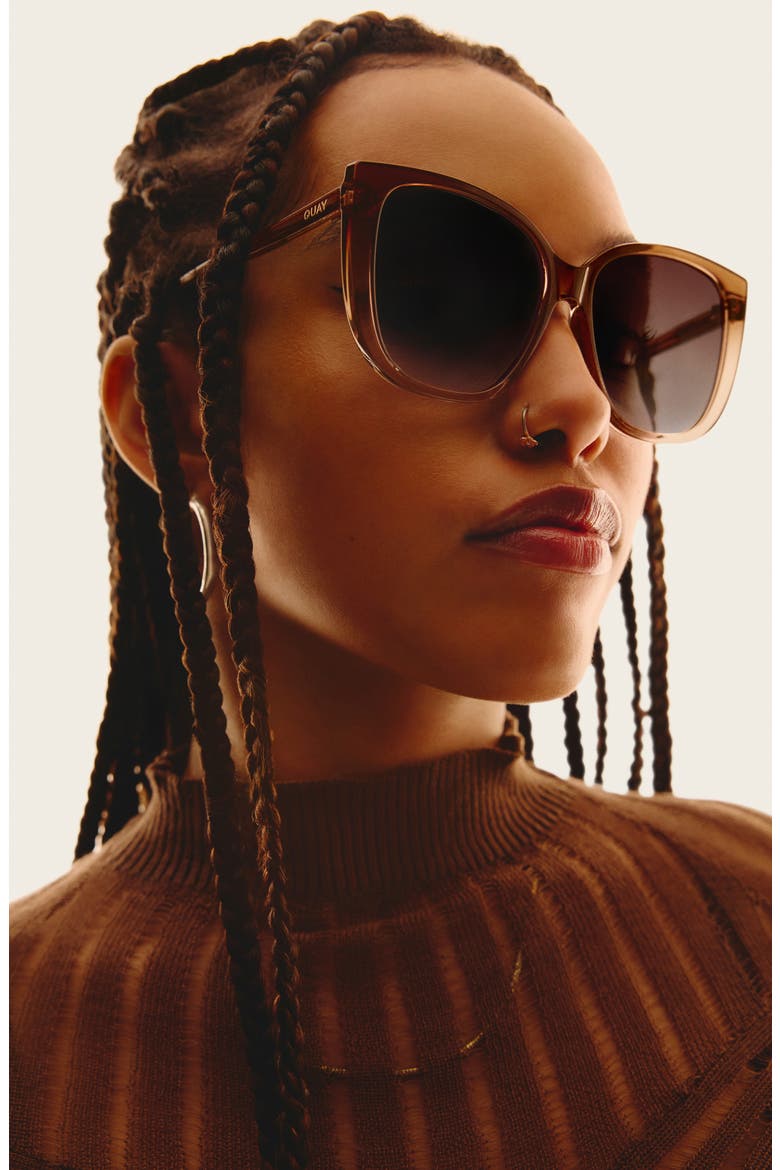 Ever After 58mm Cat Eye Sunglasses, Alternate, color, COFDOE/BRN