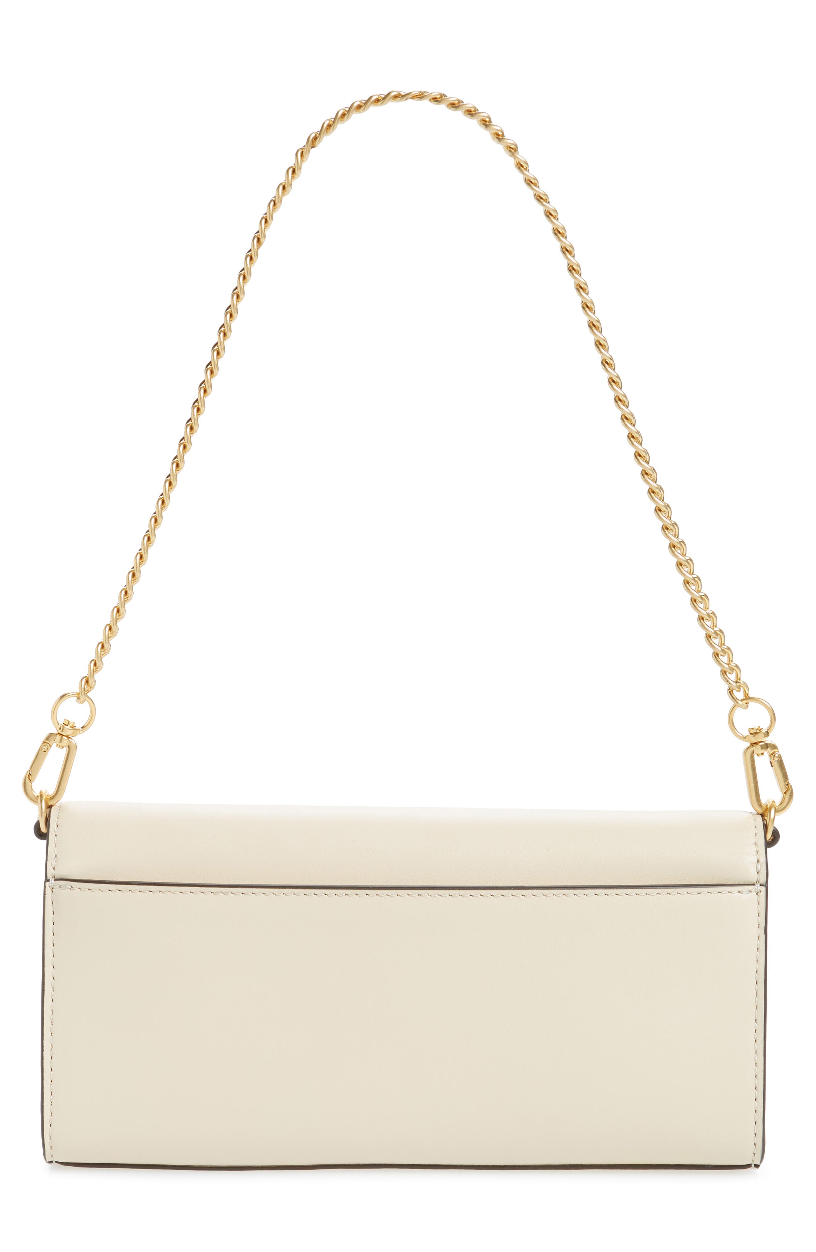 Juliette Leather Clutch, Alternate, color, NEW CREAM